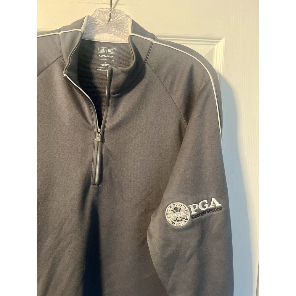 Adidas Climalite Golf 1/4 Zip Pullover Men's L PGA Georgia Section Jacket Gray
